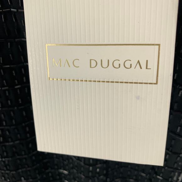 MAC DUGGAL Dress Size 6 Evening Gown Sequin Black NEW Beaded Cap Sleeve V Neck - Picture 4 of 8